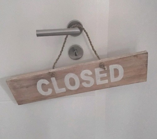 Türschild closed 46x11cm - türschild,