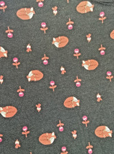 Blutsgeschwister Leggings, Gr. XL, dunkel mit Muster zusammengerollte Füchsen