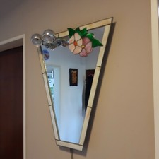 Tiffany Spiegel  Wandspiegel  60x70 cm Dielen Lampe Antik Unikat, Handarbeit ?