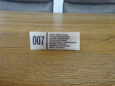 Corgi 336 Secret Instructions only James Bond  Toyota 2000 GT Zubehör 60er Jahre