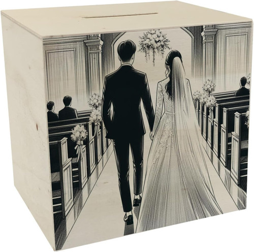 Hochzeit spardose aus - spardose, holz