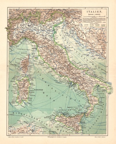 Italien historische landkarte - italien,