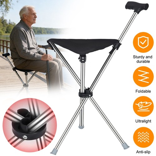 Gehstock mit sitz faltbar - sitz,