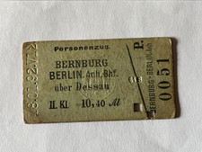 EK24, alte Fahrkarten, Bahn, Reichsbahn, Bernburg-Berlin, Dessau, 1892