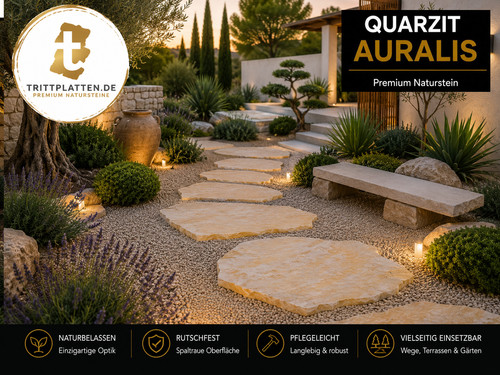 Quarzit auralis trittplatten - quarzit,