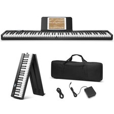 ? Eastar EP-10 Klappbares Digitalpiano, 88 Tasten mit Tragetasche & Pedal