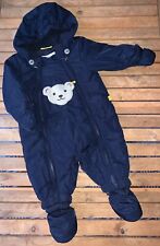 Steiff Schneeanzug Gr. 62 blau Overall mit Schühchen und Fäustlingen
