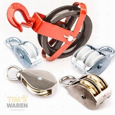 Seilrolle Umlenkrolle Blockseilrolle Flaschenzug Seil rollen Seilblock mit Haken