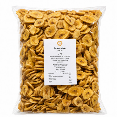 Bananenchips gesüßt - 2, kg