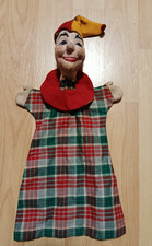 Kasperle Handpuppe, wohl Dresdner Künstlerpuppe, 50/60er, Stoffkopf, Vintage