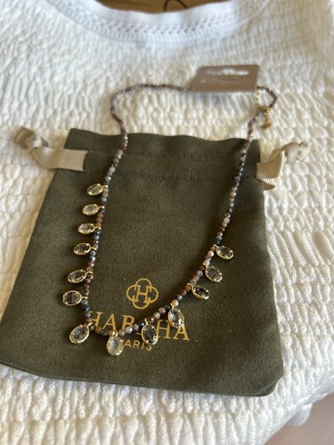Halskette natursteine charms - halskette,