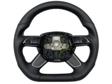 TUNING Lenkrad Leder Lederlenkrad AUDi Q5 8R Multifunktion Daumen Abgeflacht