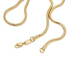 Schlangenkette Gold 750 vergoldet 18 Karat Edelstahl Kette Damen Herren K6364D