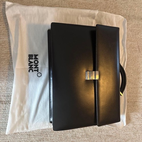 Montblanc schwarz leder - montblanc,