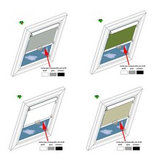 Rollos für Braas® Atelier BA/DA Dachfenster Hitzeschutz Thermorollos Abdunkelnd