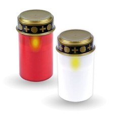 Grableuchte Grablicht LED 1-4 Stk.  flackernd Leuchte Friedhof Grab Lampe Kerze 