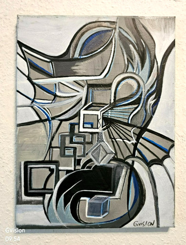 Original acryl gemälde - gemälde, unikat