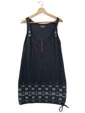 SOCCX Strickkleid Damen Kleid Gr. DE 38 blau-weiß Casual-Look