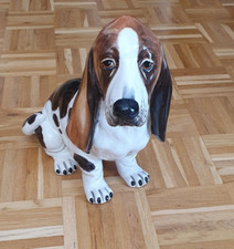 Sehr große Basset Hunde Figur