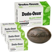 3x 150 gr. DUDU OSUN SCHWARZE SEIFE  ORIGINAL AUS NIGERIA Black FRIDAY