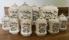 12 x Vorratsdosen SET Herr Handmalerei Keramik