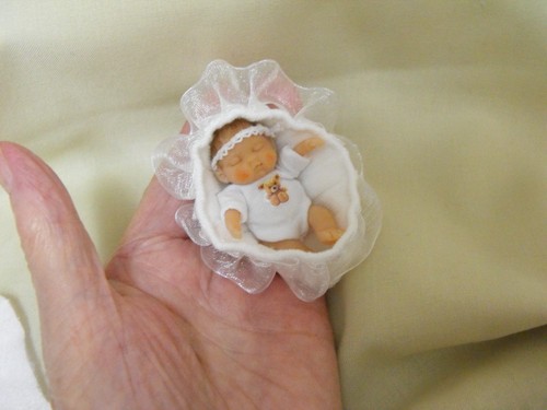 Ooak puppenhaus miniatur baby - puppenhaus,