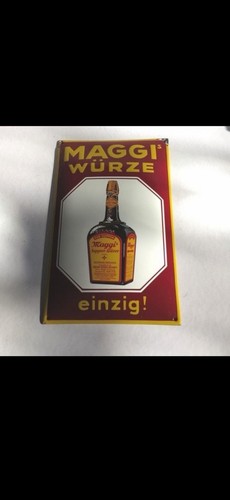 Vintage emailschild maggi - vintage,