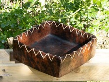 Handmade Ton Schale viereckig