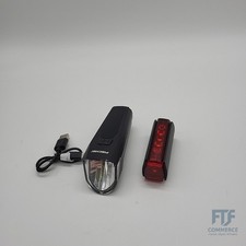 FISCHER Fahrrad LED-Akku Beleuchtungs-Set Twin Stop 100 +80 Lux Fernlic... 50685