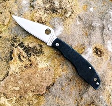 Spyderco Grasshopper Schwarz Taschenmesser G10 Slipjoint 42a konform TOP-Zustand