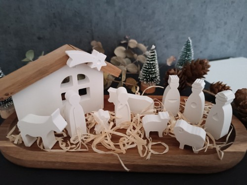 Mini weihnachtskrippe modern - mini,
