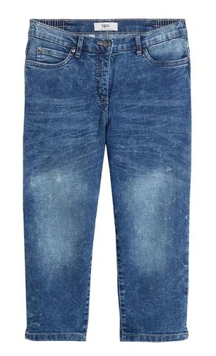 Damen strech jeans capri - strech,