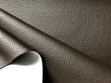 Kunstleder Meterware DUNKEL BRAUN mit feiner Narbung nicht flammbar 1000g schwer