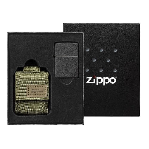 Zippo black crackle - zippo, set