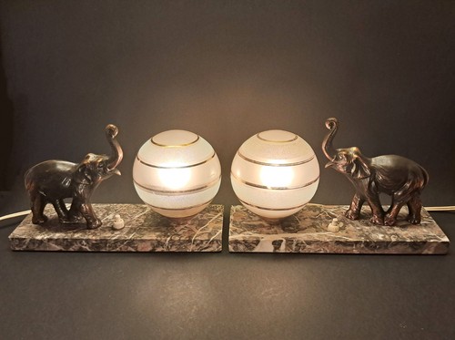 Art déco ein paar lampen - art,