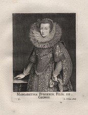 Margareta Gräfin Fugger zu Nordendorf Portrait Kupferstich Lucas Kilian 1650