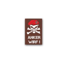 Aufkleber/Sticker Pioniere BW Barett Schädel Anker Wirf Schlachtruf 5x7cm A2922