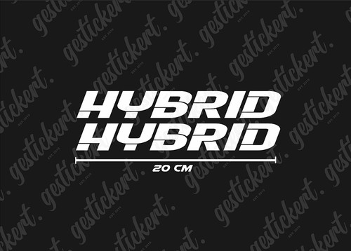 Hybrid aufkleber - cm,