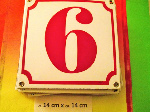 Hausnummer emaille 9 - emaille, /