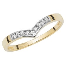 Gold Edelstein Wishbone Ring 9