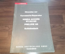 HONDA ACCORD II / PRELUDE II Schiebedach Kundendienst WERKSTATT HANDBUCH