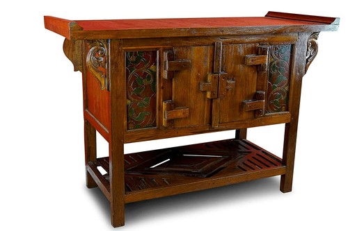 Kommode antik teak altholz - kommode,
