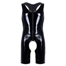 DE TiaoBug Herren OuvertBody Wetlook Bodysuit Overalls Trikot Unterhemd Clubwear