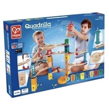 Hape Quadrilla Murmel Bahn Holz Aus der Burg entkommen 102 Teile Bau Set
