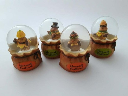 Schneekugel herbst vogel 7 - 1,