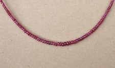   Rubin Edelstein  Kette ,45 cm ,Silber ,2 - 4 mm, (Top Preis )  ( R-26)