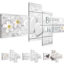 Wandbilder Be Happy Modern Wohnzimmer Schlafzimmer Bild Deko Holz Vintage