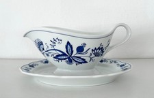 Form Marienbad Ingres Weiss Vintage Sauciere Soßenterrine Zwiebelmuster