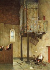 Lustige grußkarte organist - grußkarte,