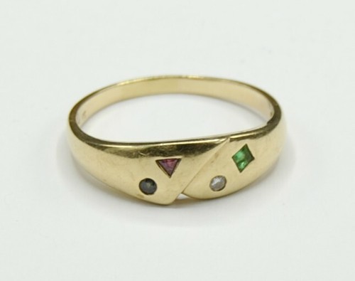 Band ring groß diamant - diamant, rubin